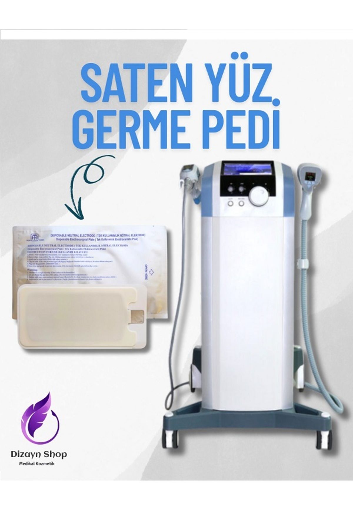 DİZAYNSHOP SATEN YÜZ GERME CİHAZI PEDİ ( 10 ADET )