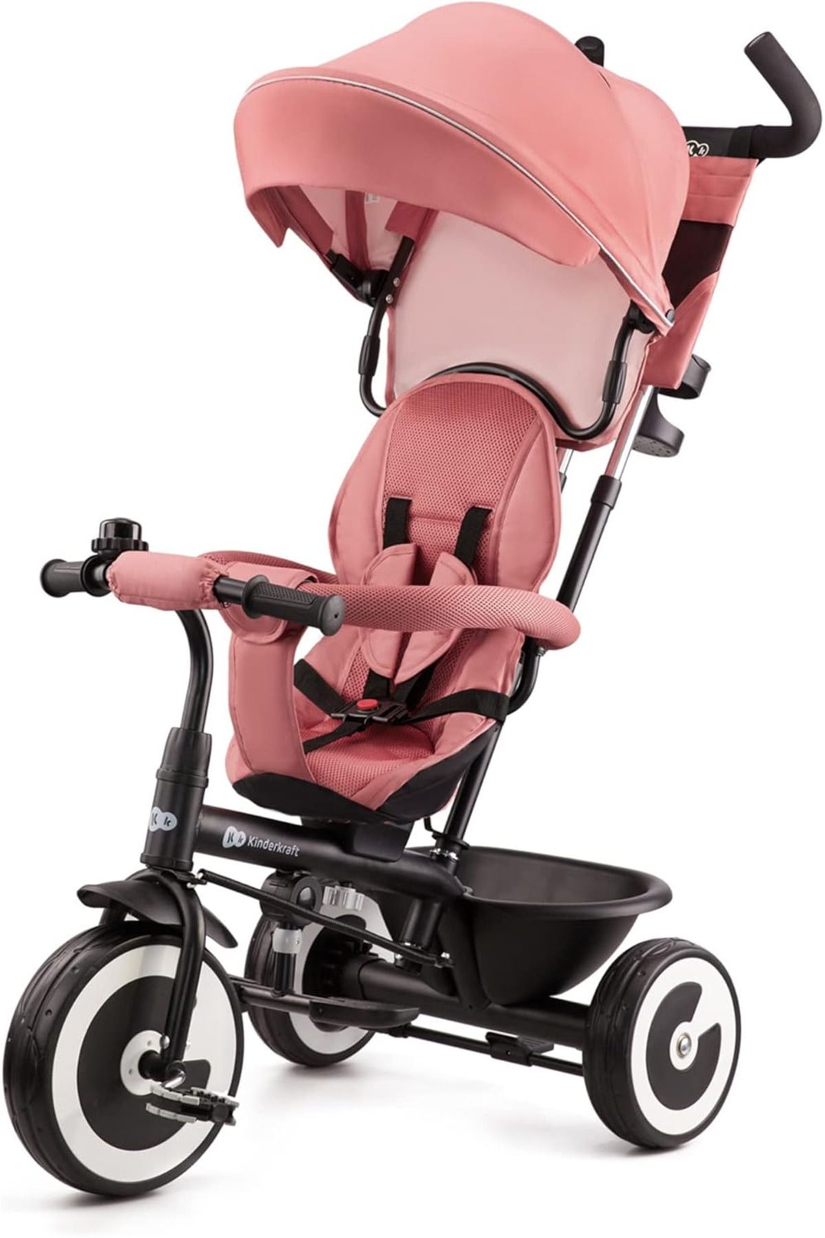 Kinderkraft Aston 5’i 1 Arada Üç Tekerlekli Bisiklet, 9 Ay+, Geriye Dönebilen Koltuk, Aksesuar Dahil