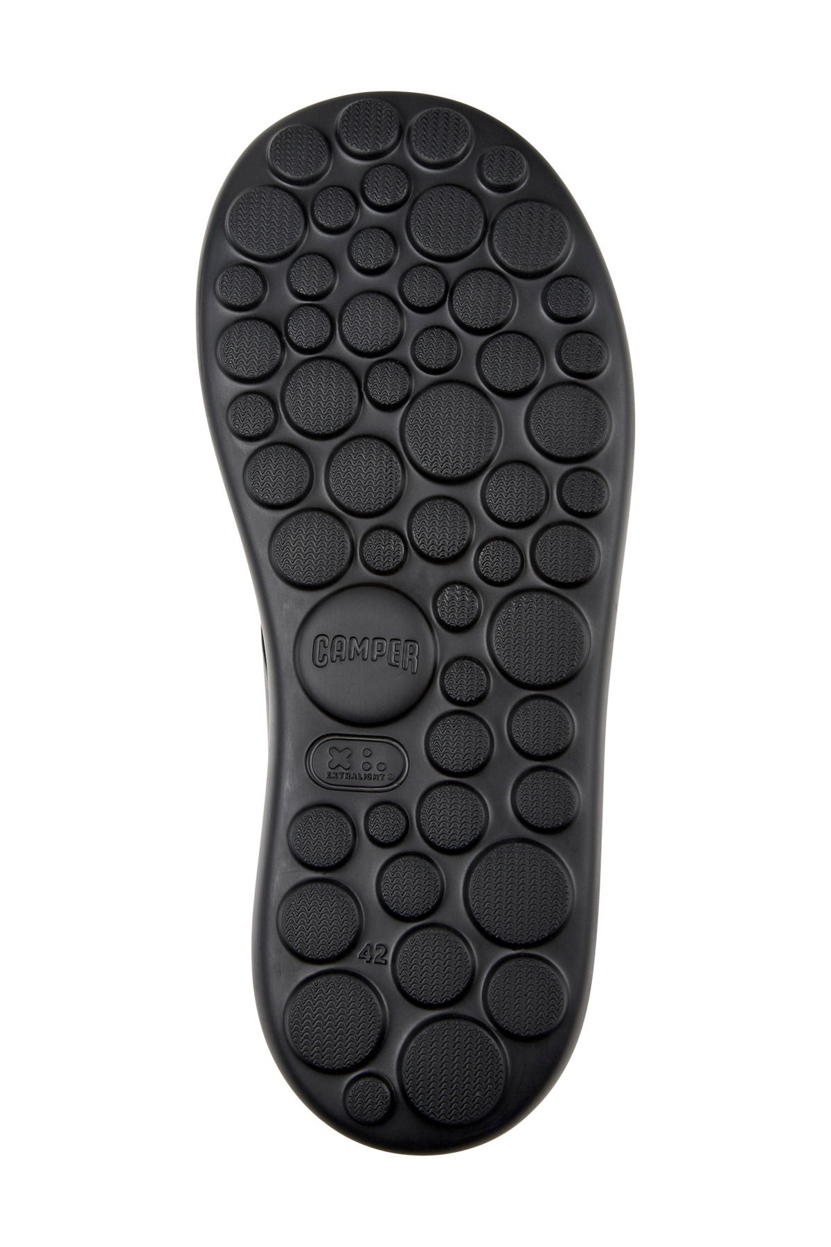 CAMPER-Men's Black Flip-Flops With Hook-And-Loop Strap Lightweight Non-Slip Unique Design Twins 5