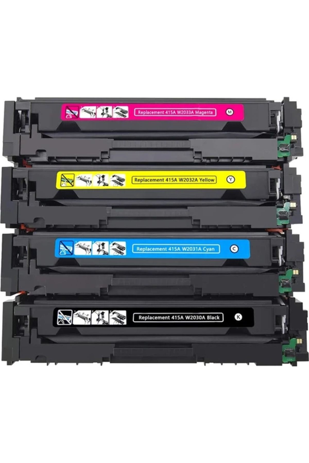 hementoner HP 415A (W2030A-2031A-2032A-2033A) M454/M479 Muadil Takım Toner (Chipli)