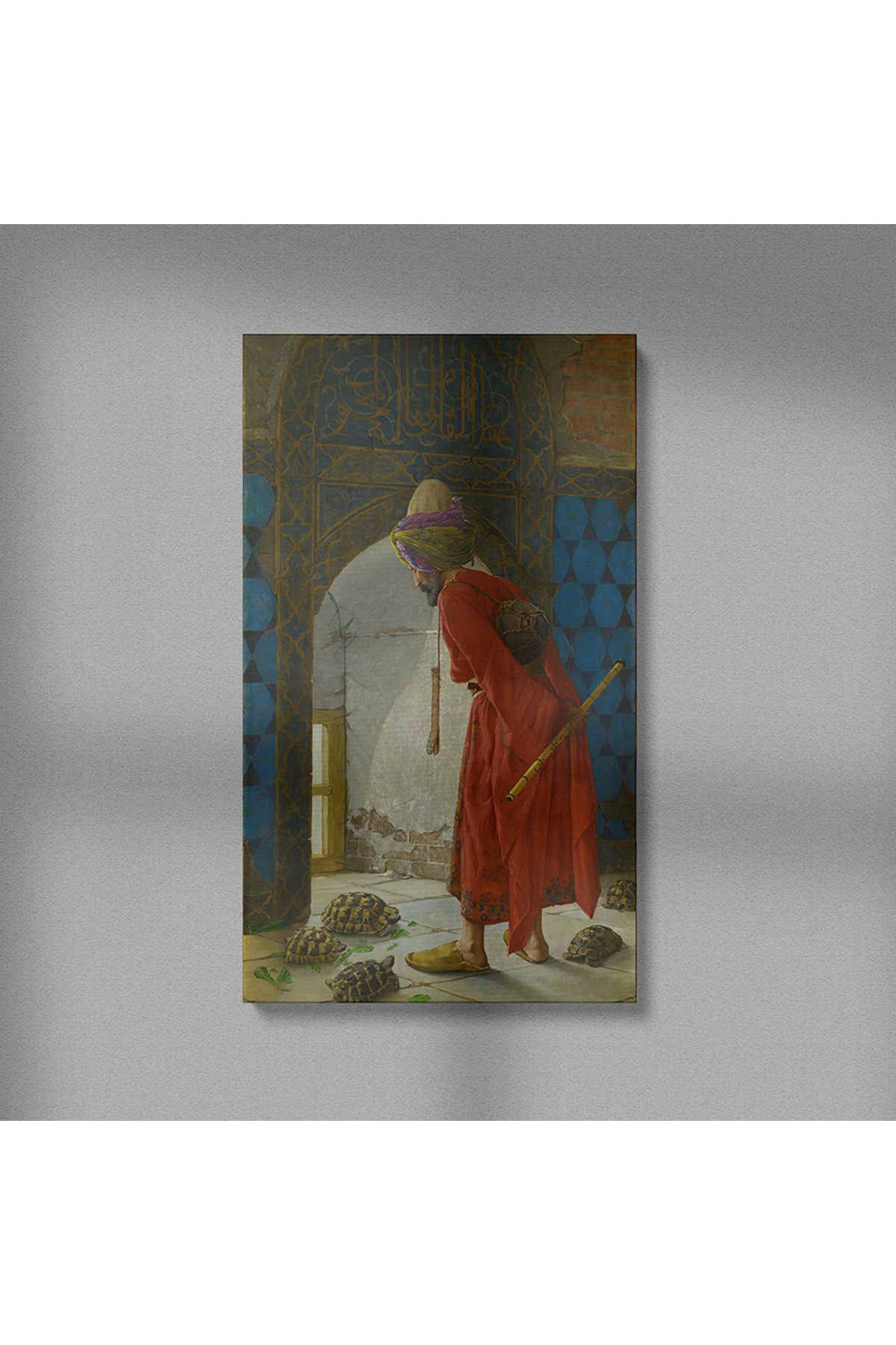 cestino darte Kaplumbağa Terbiyecisi - Osman Hamdi Bey (Kanvas Baskı) Tablo