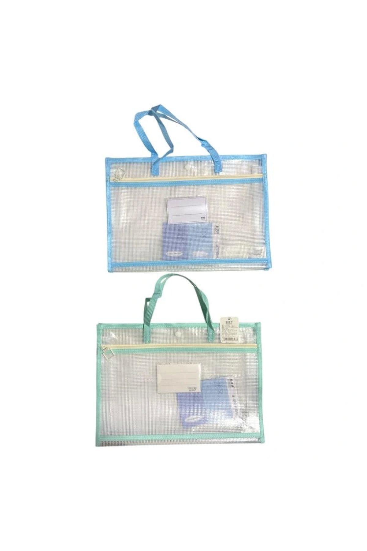 Odak-A4-261 A4 Bag with Zipper and Snap Fastener, 2 Compartments, Pvc Card Section and Handle - Single 2