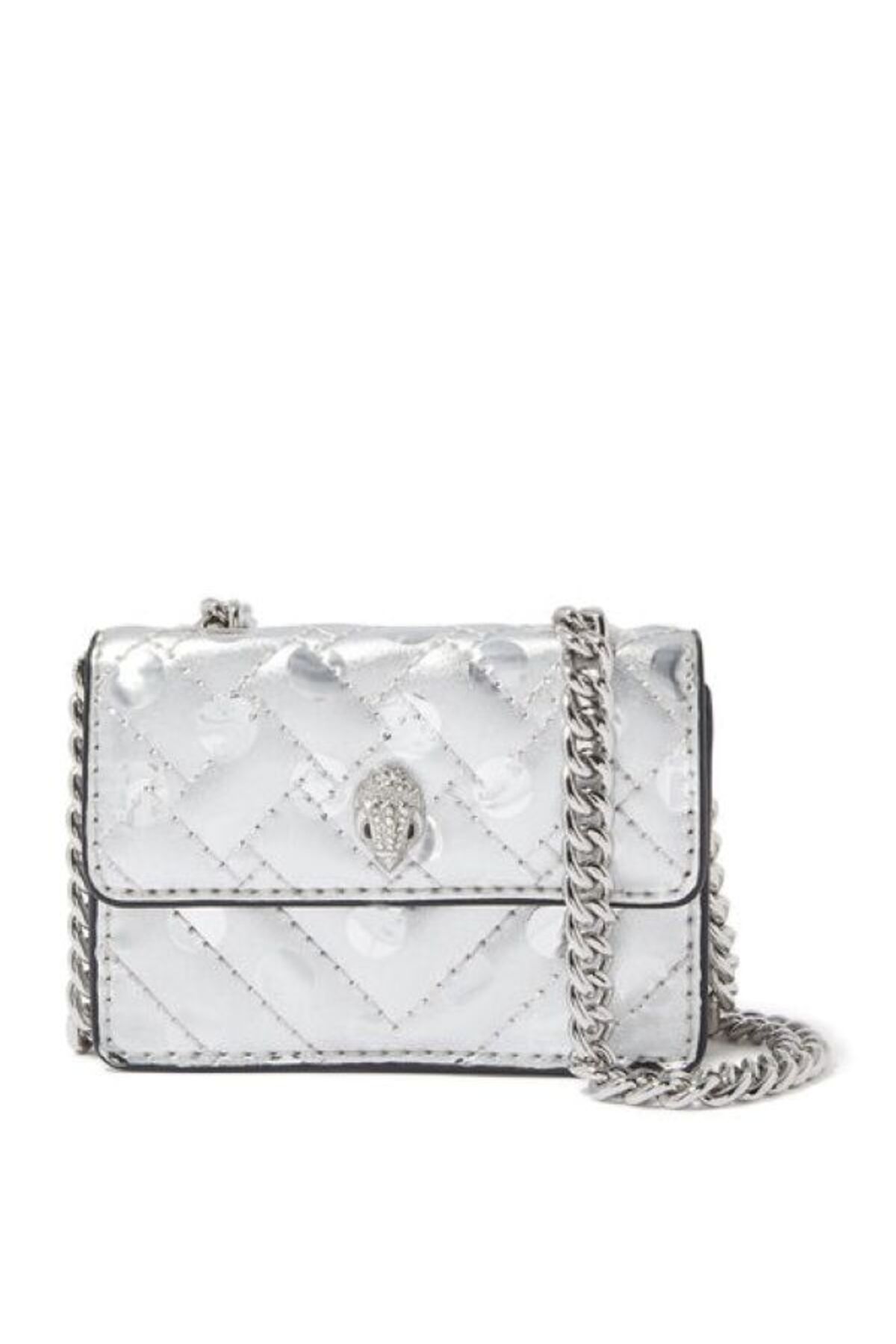 Kurt Geiger Kensington Quilted Micro Shoulder Bag 16x10 cm, Deri Zincir Askılı Çanta