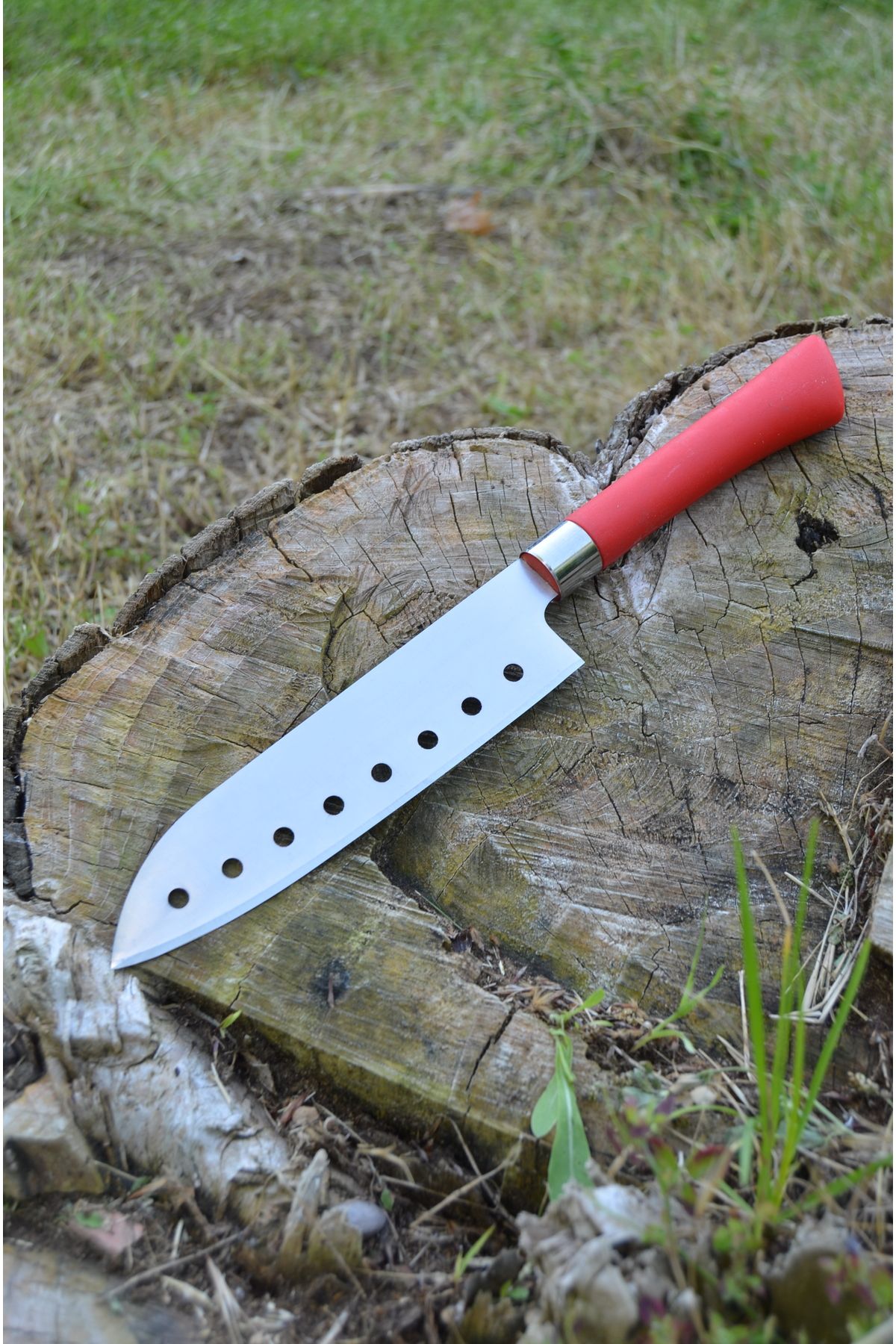 BIÇAK DOĞADA Delikli Santoku Şef Bıçağı Paslanmaz Çelik- Şef Bıçağı- Paslanmaz Çelik- KİŞİSELLEŞTİRİLEBİLİR