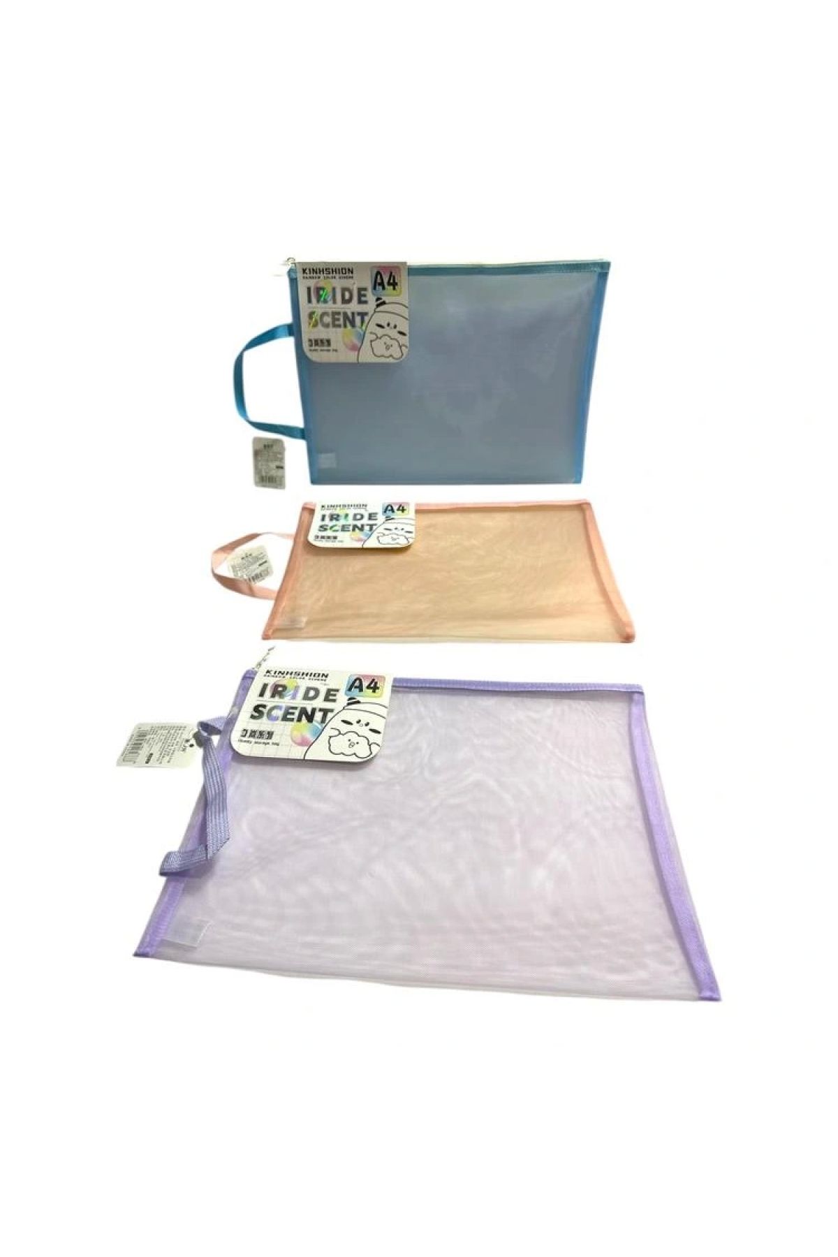 Odak-Xl4121 Zippered Handle Mesh Rainbow A4 Bag (Mesh File) - Single 3
