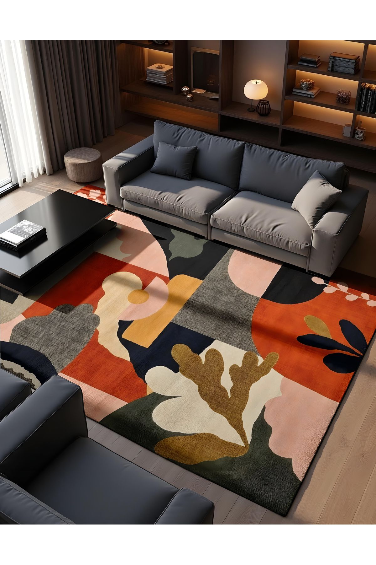MUN HOME Modern renkli modern Desenli Dokuma Taban Dijital Baskılı Halı kilim