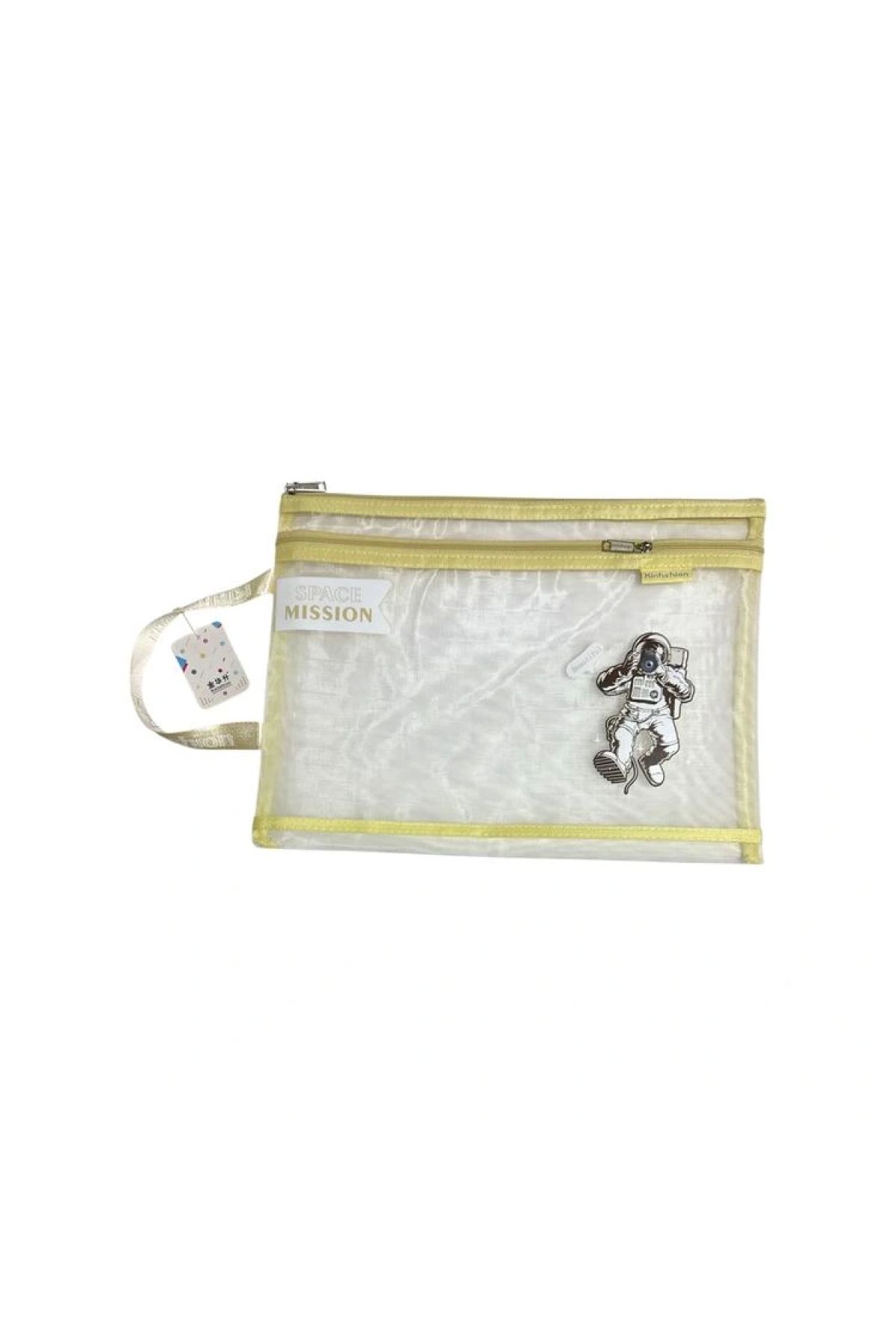 Odak A4214 Çift Fermuarlı Astronot Saplı Fileli A4 Çanta ( Mesh Dosya) - Tekli