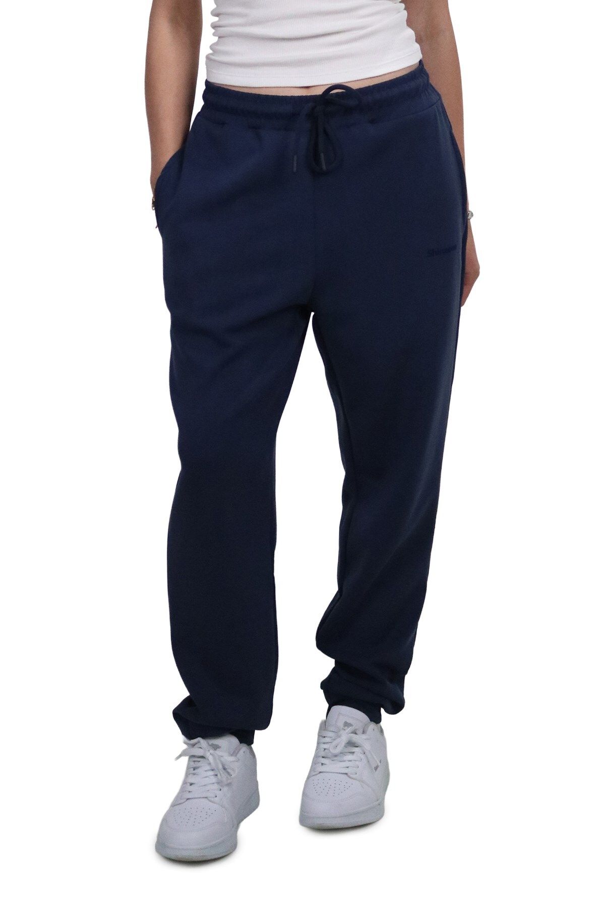Shinzone Kadın Modal Kumaş Cepli Lacivert Jogger Pantolon