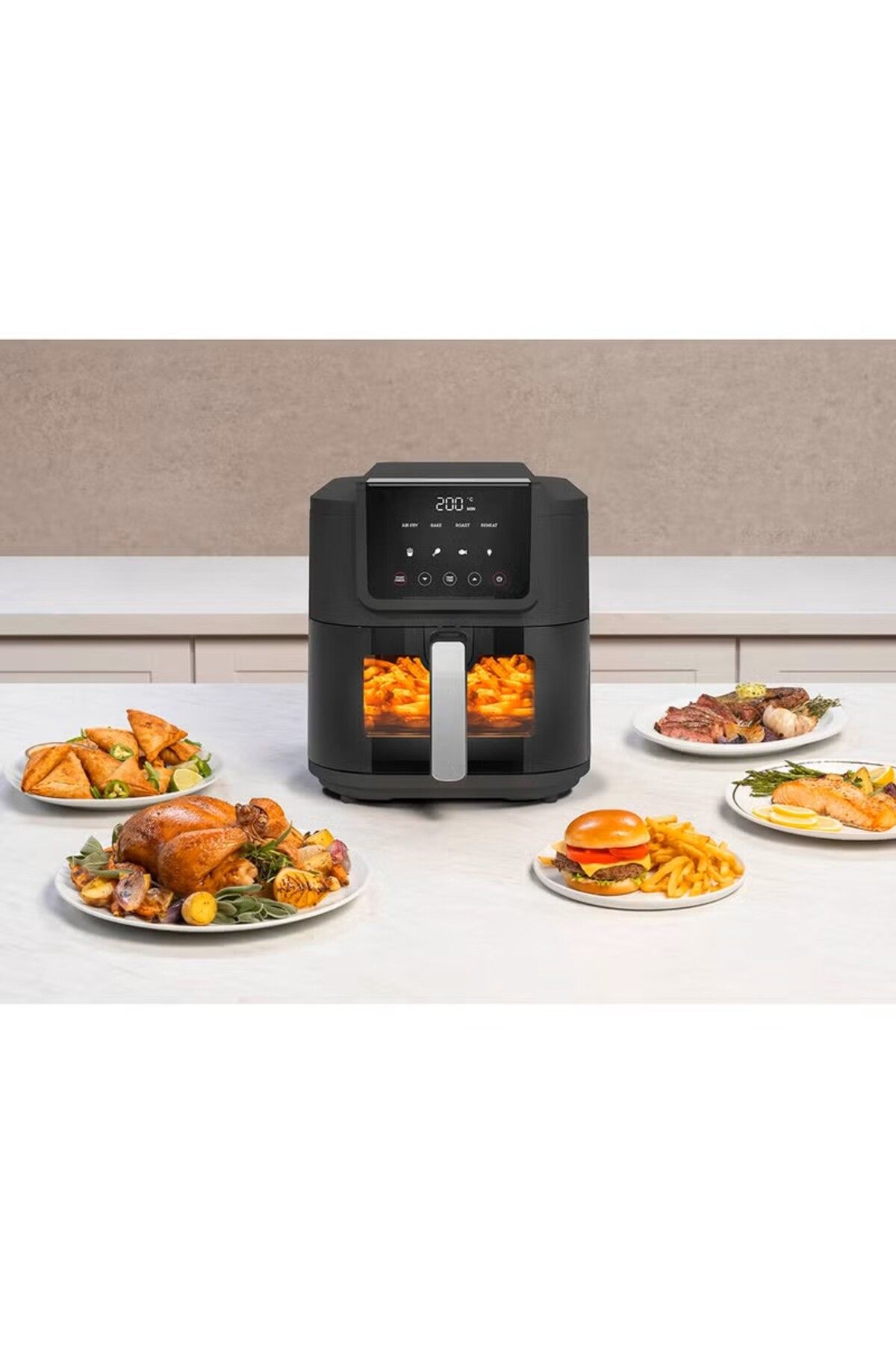 Nutricook-Digital Slim Air Fryer, 5L Capacity with Clear Window & Internal Light, Large Basket, Spac 7
