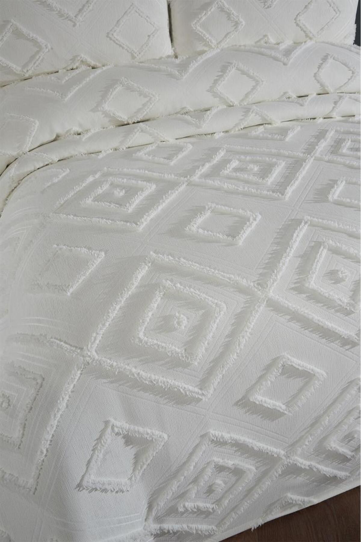 Çeyiz Diyarı-Dowry Land Samira 3 Piece Double Pique Set Cream 2