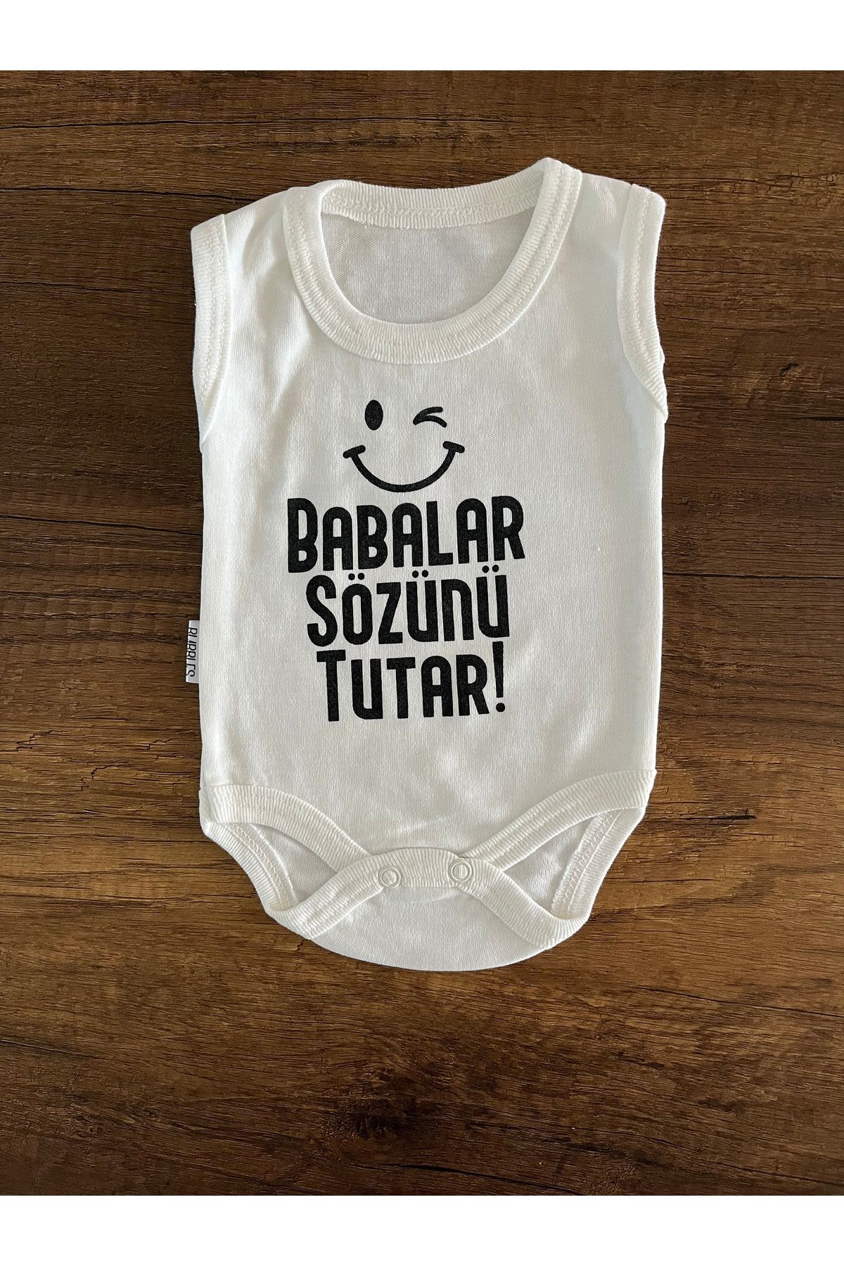 SHOPNEST 1 Adet Kolsuz Kız Erkek Bebek Badi Body Zıbın Alttan Çıtçıtlı Yenidoğan Babalar Sözünü Tutar