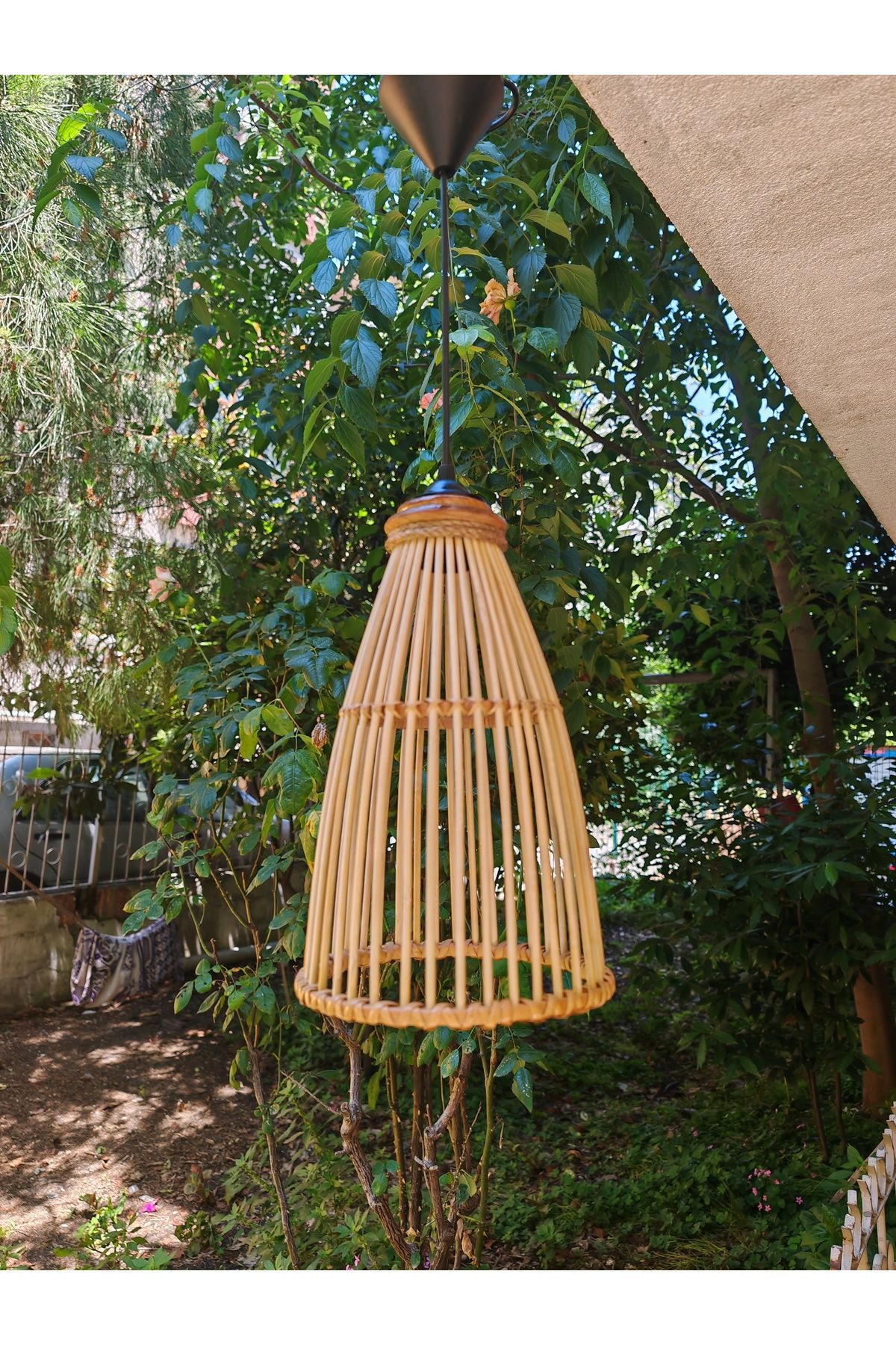 Sou atölye Rattan Bambu Tasarım Avize 35cm