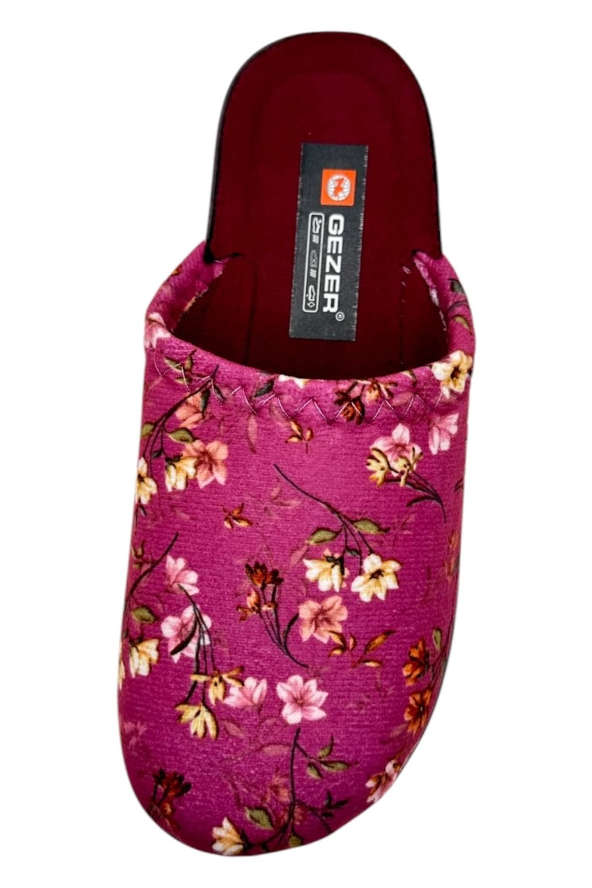 GEZER-Women's Slippers, Pink With Floral Print, Size 39, 24 Centimeters, Comfortable And Warm 4
