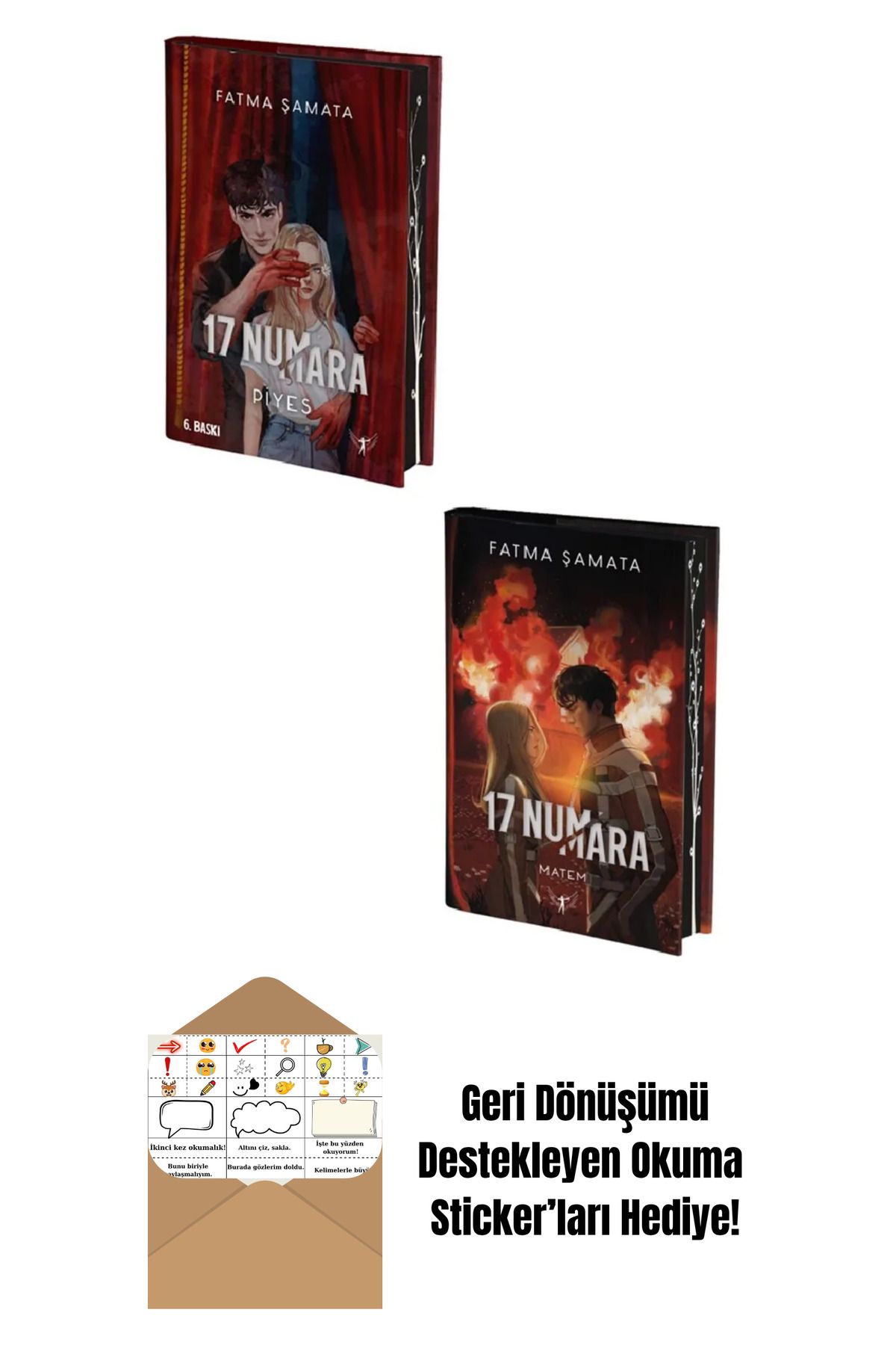 Artemis Yayınları 17 Numara 2-3. Kitaplar Set - Fatma Şamata (Ciltli) + Okuma Sticker'ları