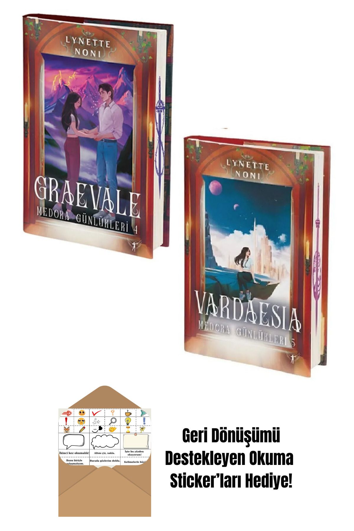 Artemis Yayınları Medora Günlükleri 4. ve 5. Kitaplar 2'li Set + Okuma Sticker'ları