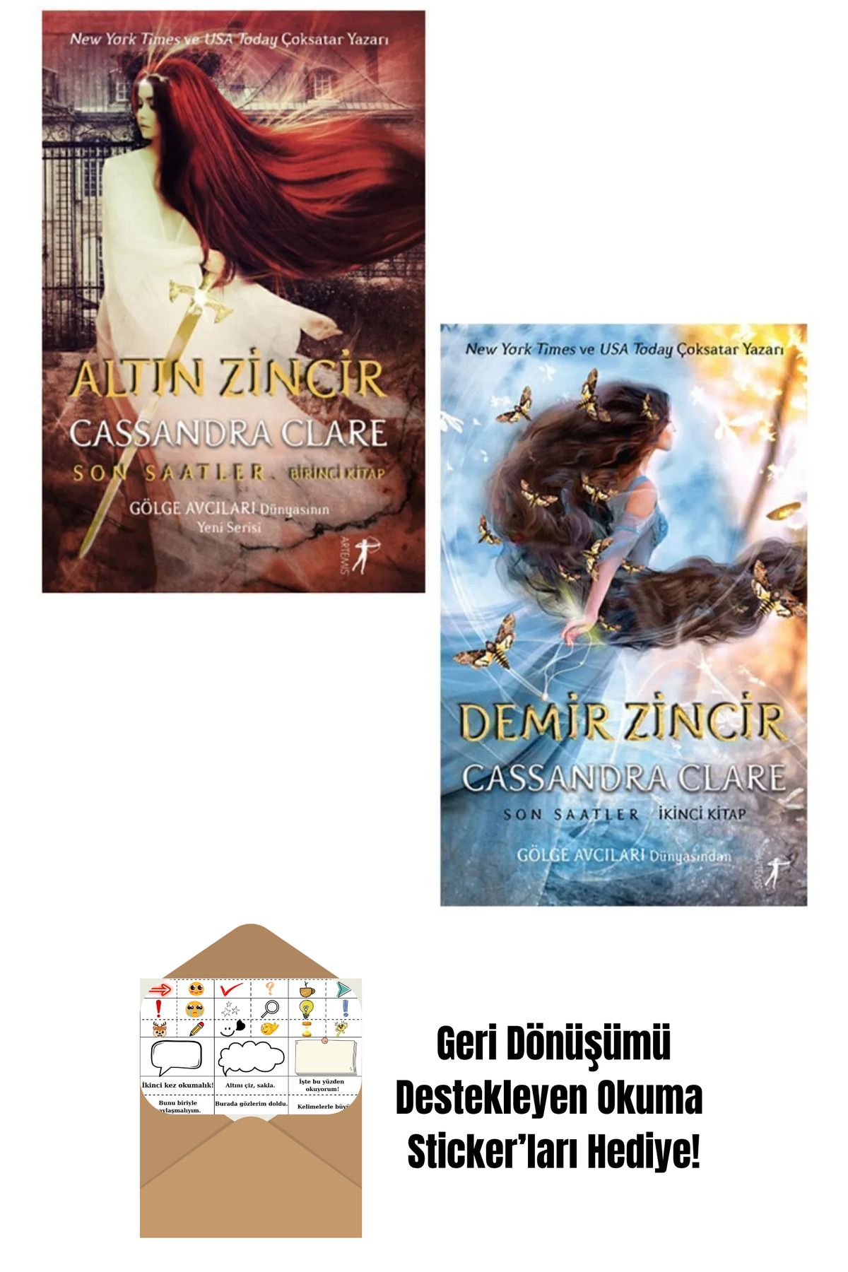 Artemis Yayınları Son Saatler Serisi 2 Kitap Set - Altın Zincir - Demir Zincir + Okuma Sticker'ları