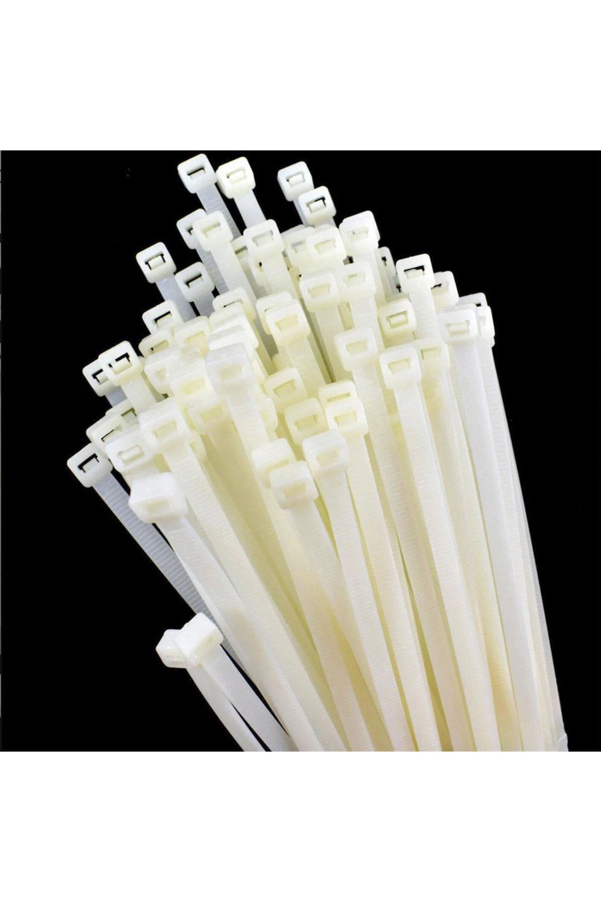 HMP Kablo Bağı- Plastik Kelepçe - 4,8X 200 mm - Cırt Kelepçe Beyaz 100’lü Paket