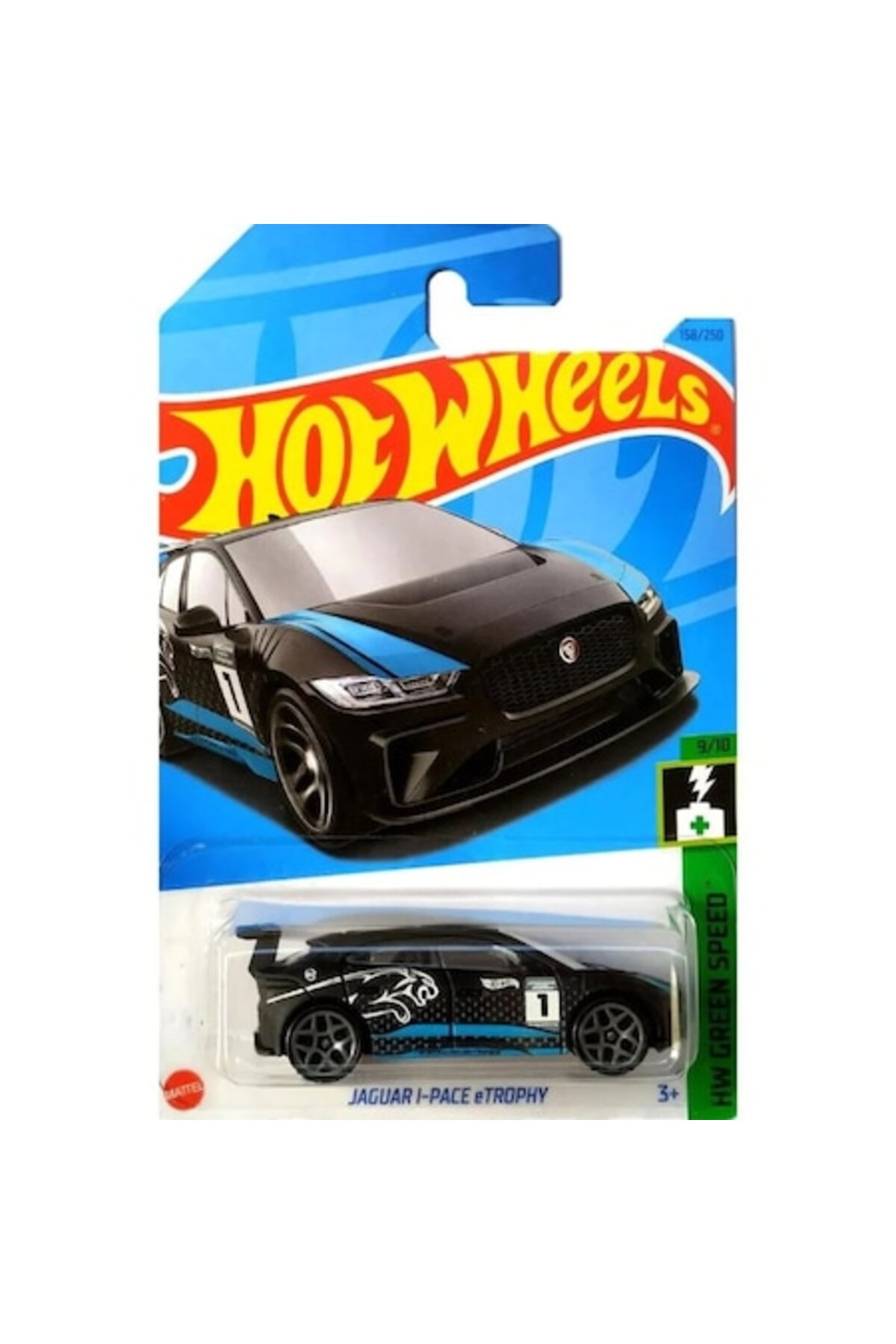 Masinuta Metalica Hot Wheels, Jaguar I-Pace eTrophy, 1:64, Negru