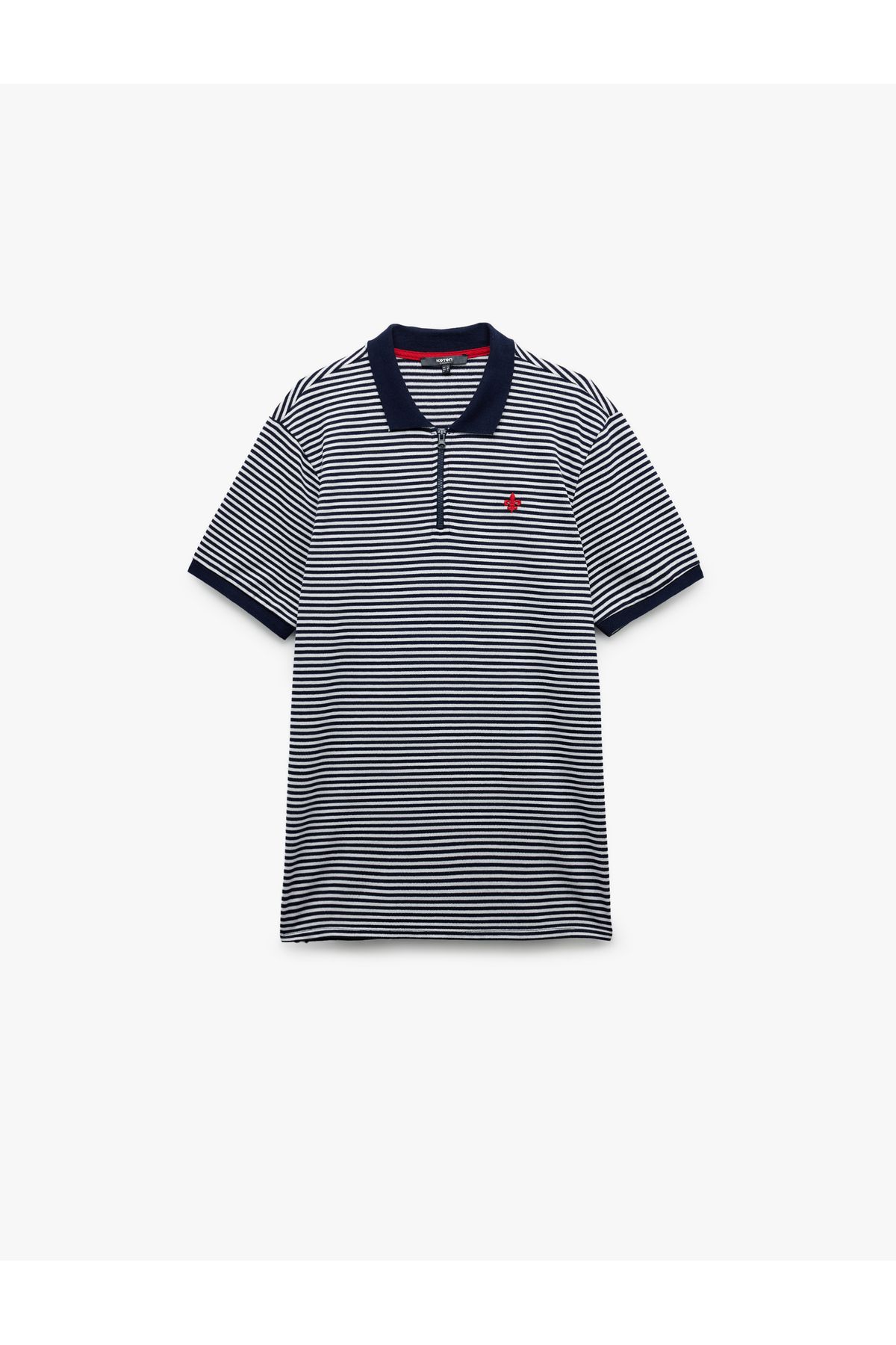 Koton Regular Fit Kısa Kollu Fermuarlı Polo Yaka Tişört