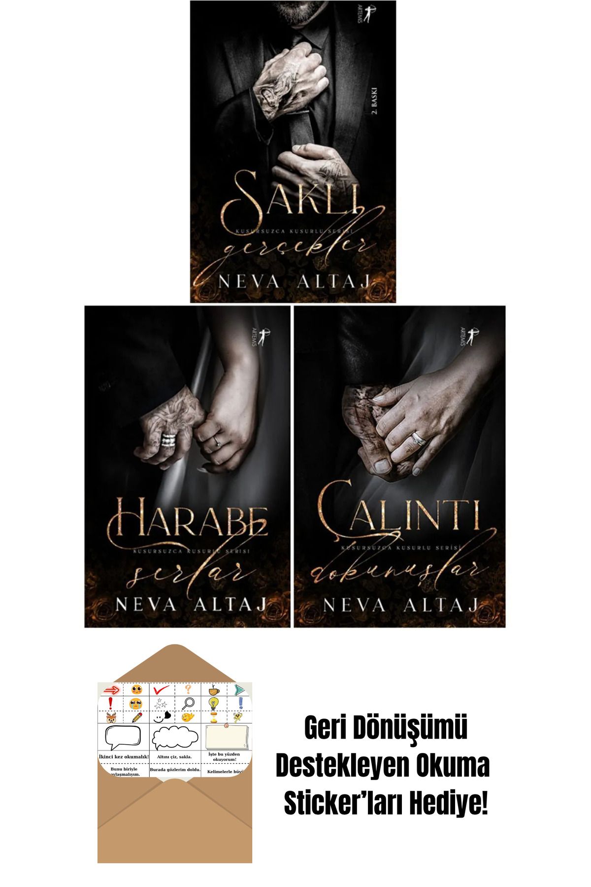 Artemis Yayınları Kusursuzca Kusurlu 3-4-5. Kitaplar Set + Okuma Sticker'ları