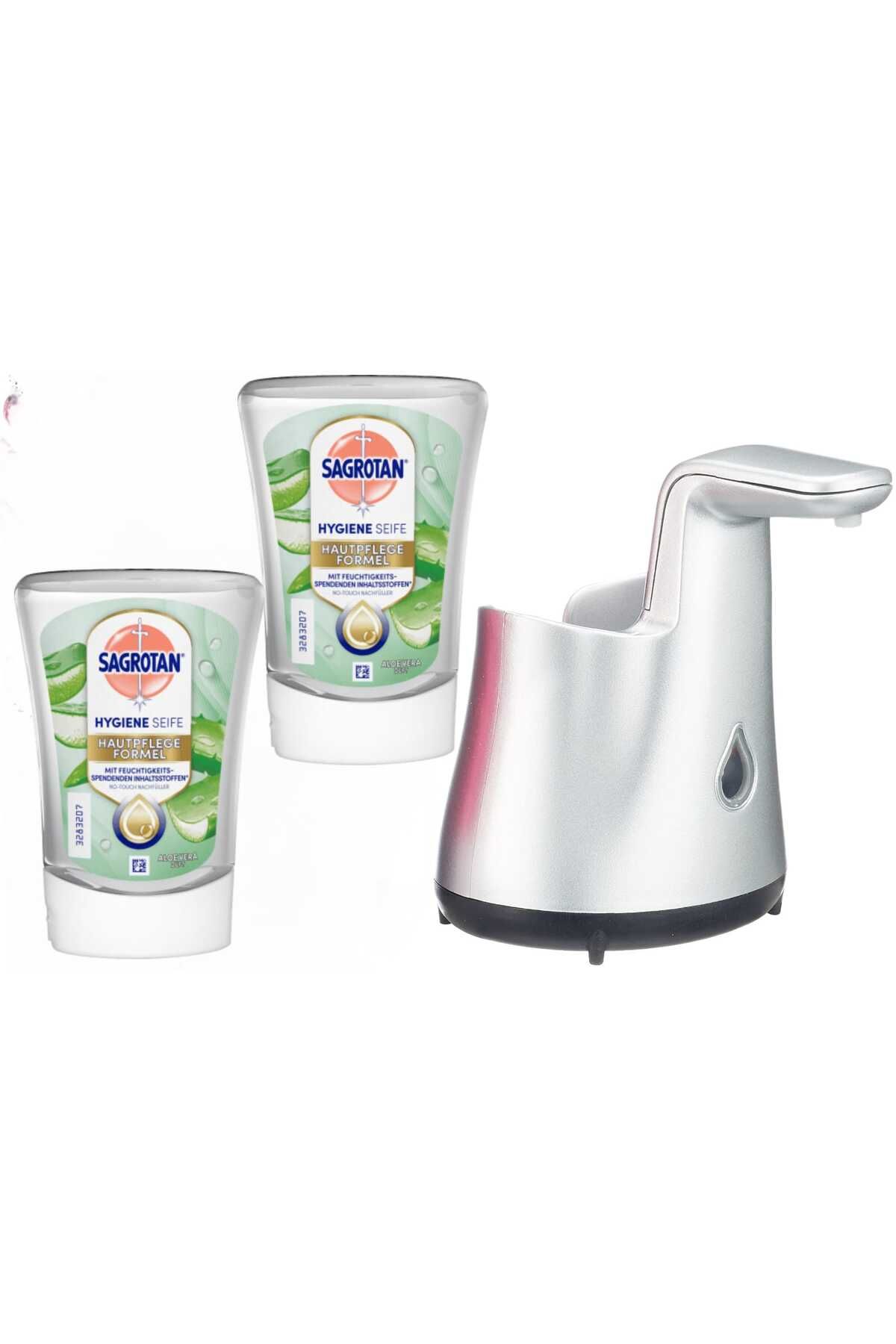 Sagrotan-Sagrotan Soap Dispenser Set + 2 Aloe Soap Refills 250 ml - compatible with Dettol 1