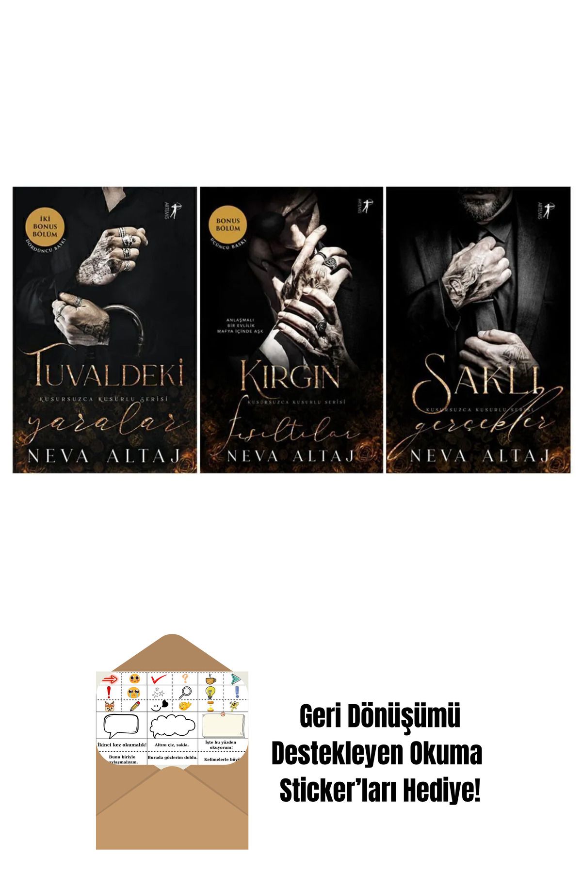 Artemis Yayınları Kusursuzca Kusurlu Serisi 3 Kitap Set + Okuma Sticker'ları