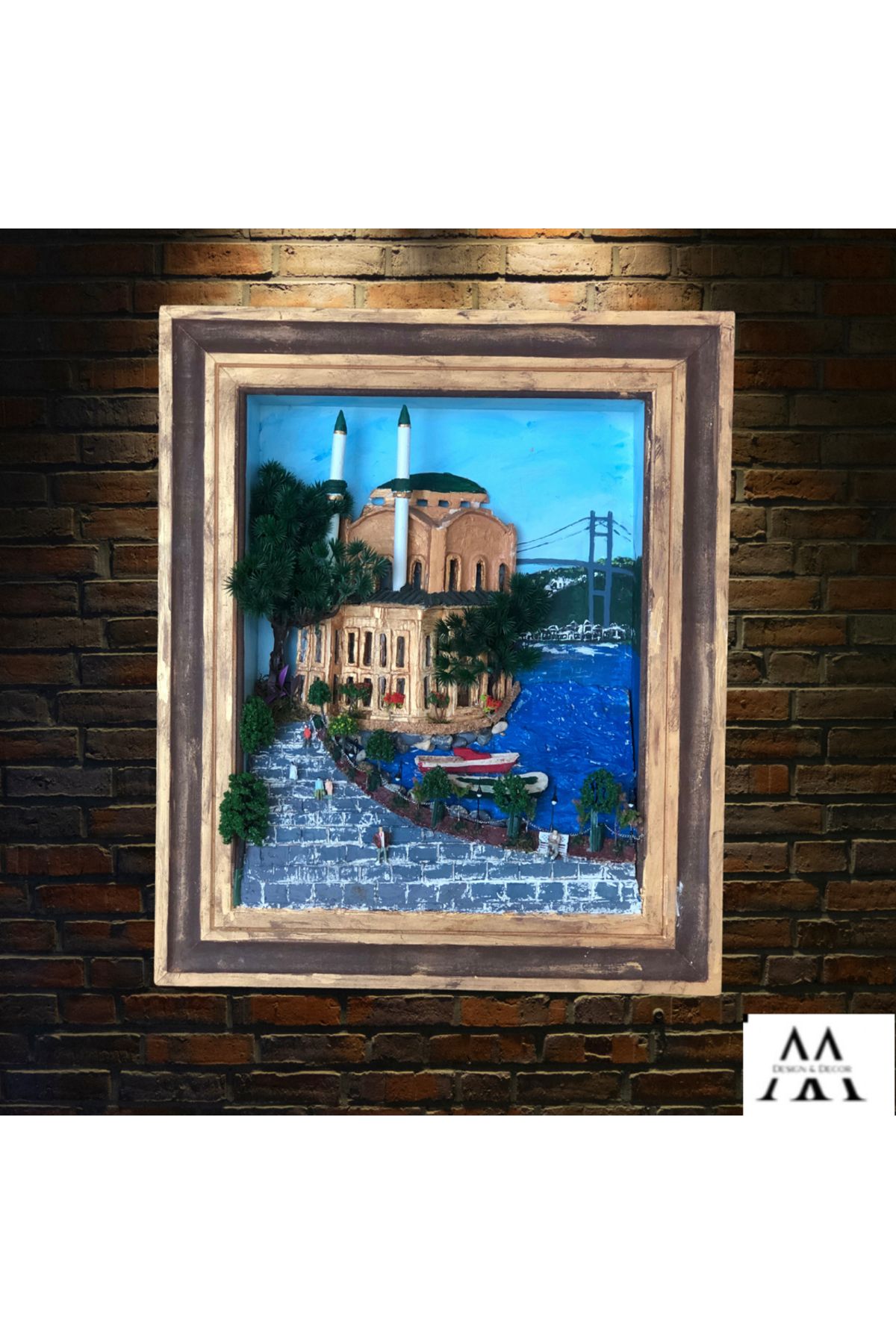 M Design Decor 3d Ahşap Rölyef Ortaköy Camisi Tablosu