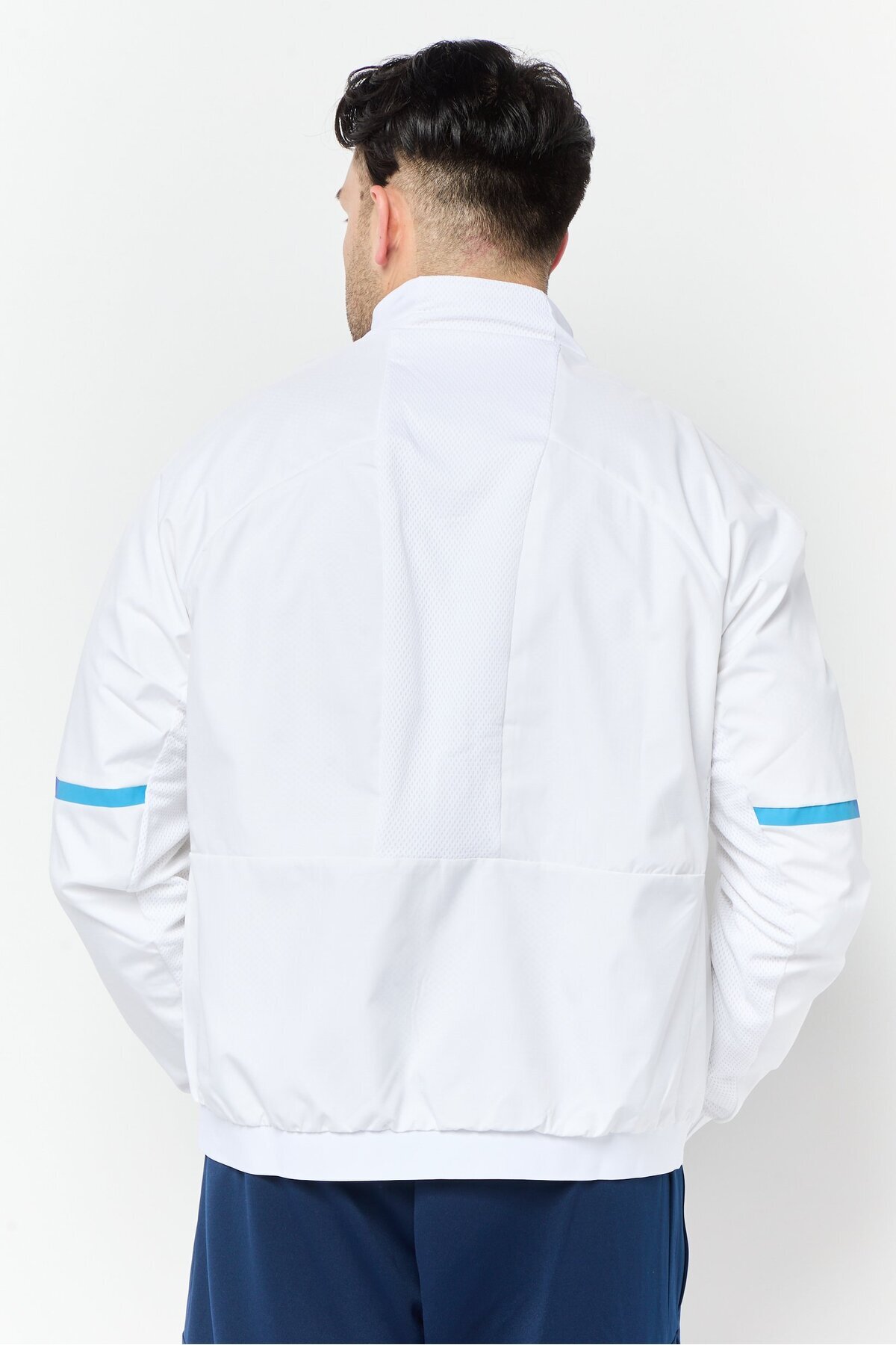 adidas-Men Sportswear Fit Long Sleeve Football Jackets, White 4