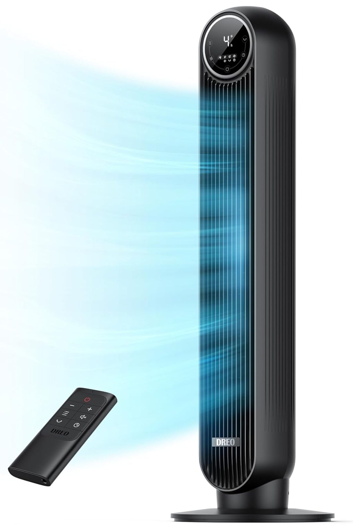 Dreo 28dB Sessiz Kule Fan, Uzaktan Kumandalı, 4 Modlu, 90° Yalpalı, 25ft/s Hızlı