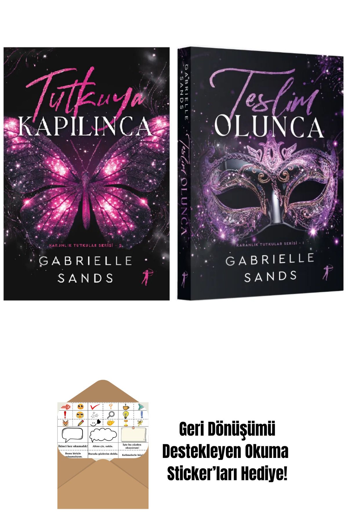Artemis Yayınları Tutkuya Kapılınca + Teslim Olunca 2 Kitap Set + Okuma Sticker'ları