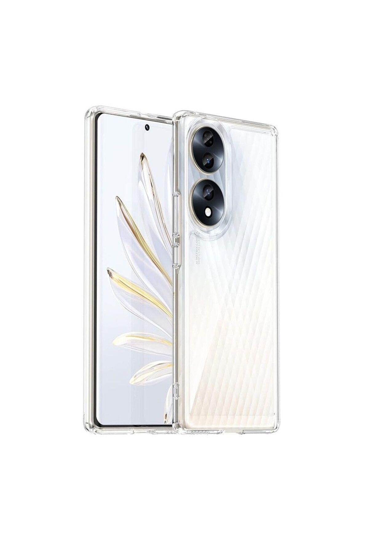Gpack Huawei Honor 70 uyumlu Kılıf Süper Silikon Şeffaf Renksiz