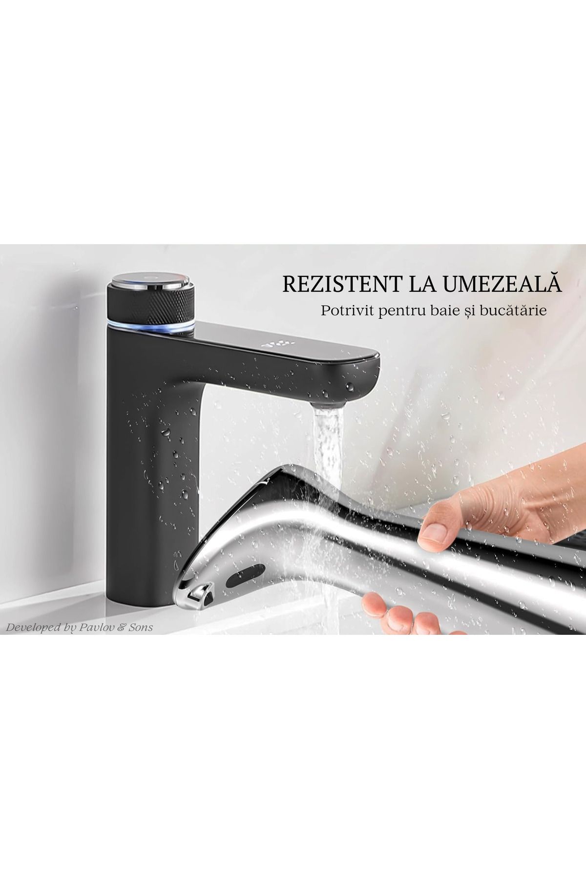 ZEQAS-Dozator Automat Săpun Lichid ZEQAS Touchless Senzor, ABS, PC, Impermeabil, Baie, Bucătărie, Argintiu 6