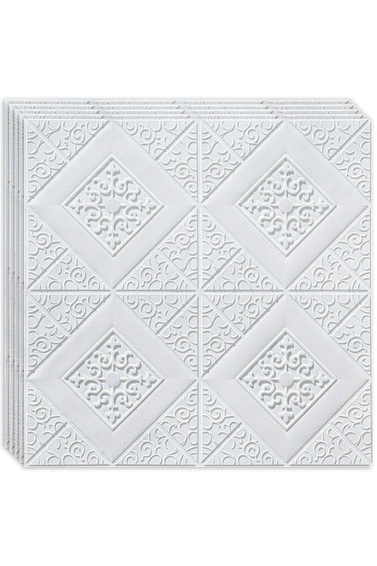 HOZRO-Set 20 x Tapetă autoadezivă 3D HOZRO, model abstract, design cu diamant alb 2