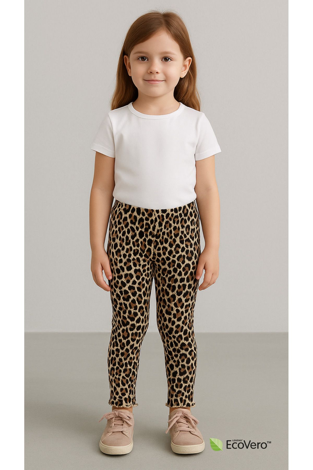 Kyex PURE DOTS Kız Çocuk Yazlık Leopar Desenli Tayt