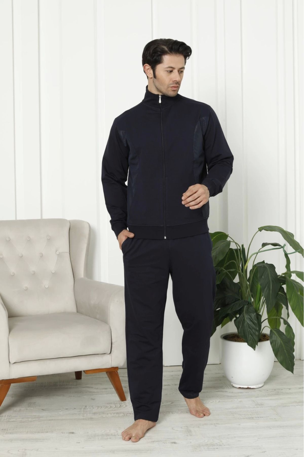 Modafiks Alissa 6000 Erkek Eşofman Takımı - Lacivert - XL