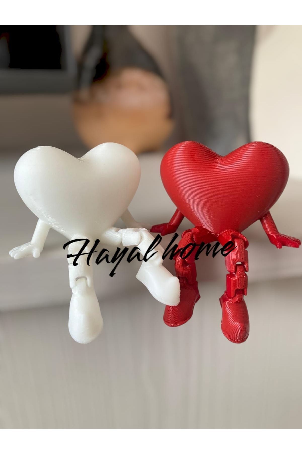 SerenityHaven Siyah beyaz kalp biblosu