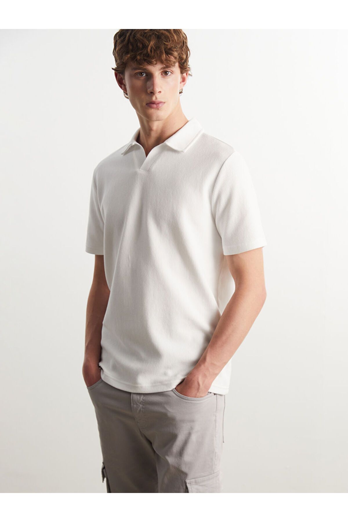 LC Waikiki XSIDE Ekru Polo Yaka Erkek Tişört