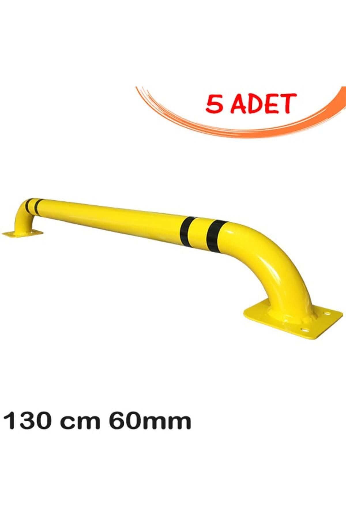 İlgi Trafik Araç Park Demirleri Otopark Ayırıcı Bariyer Araç Stoperi Yaslama Demiri 130cm Ø60mm 2mm (5 ADET)