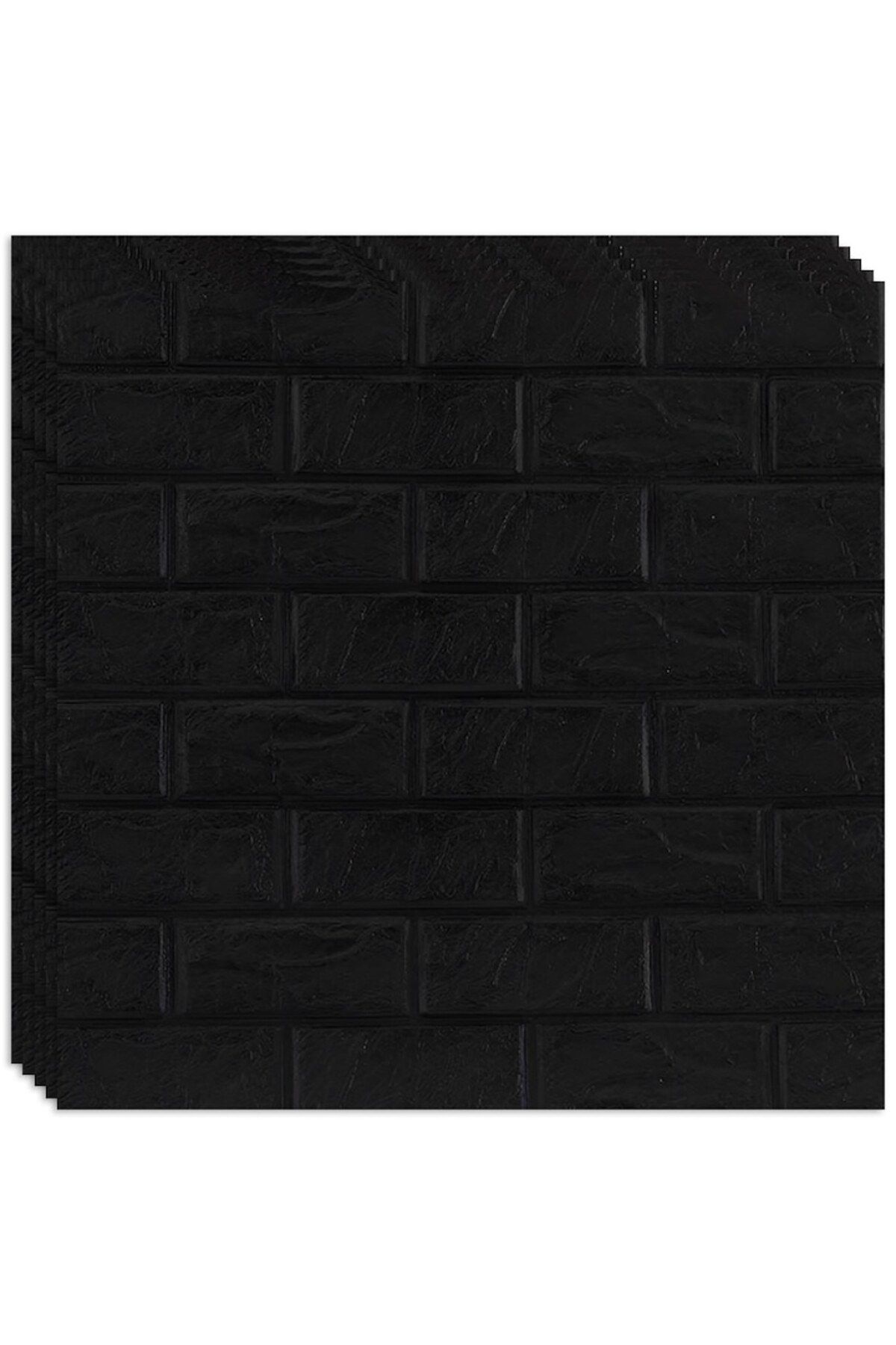 HOZRO-Set 100 x Tapet 3D HOZRO, imitation brick model, 53.90 sqm, modern design, easy to install, black 2