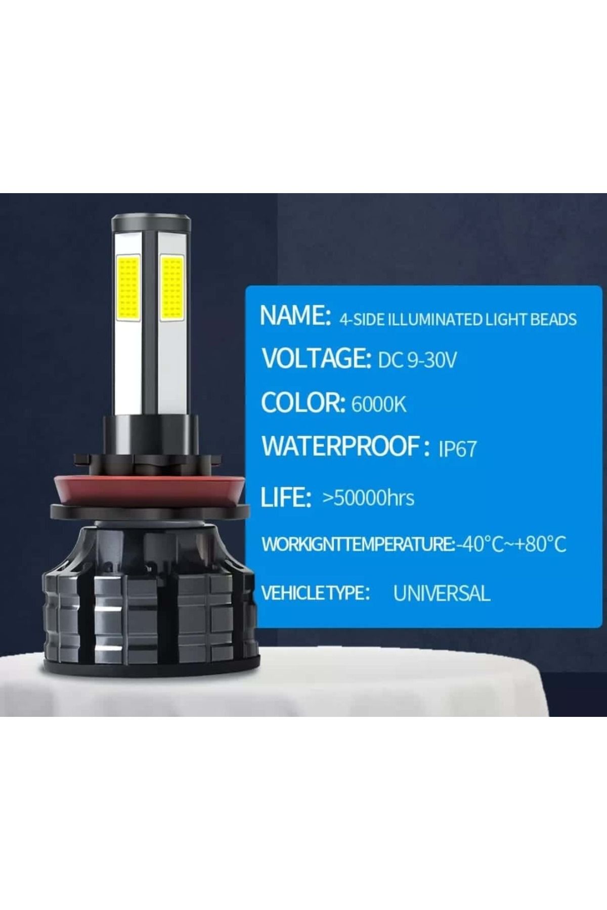 AUTOREY-Set de 2 becuri LED H4 280W / set Canbus cu LED-uri la 360° Ventilație automată fără erori model 2022 7