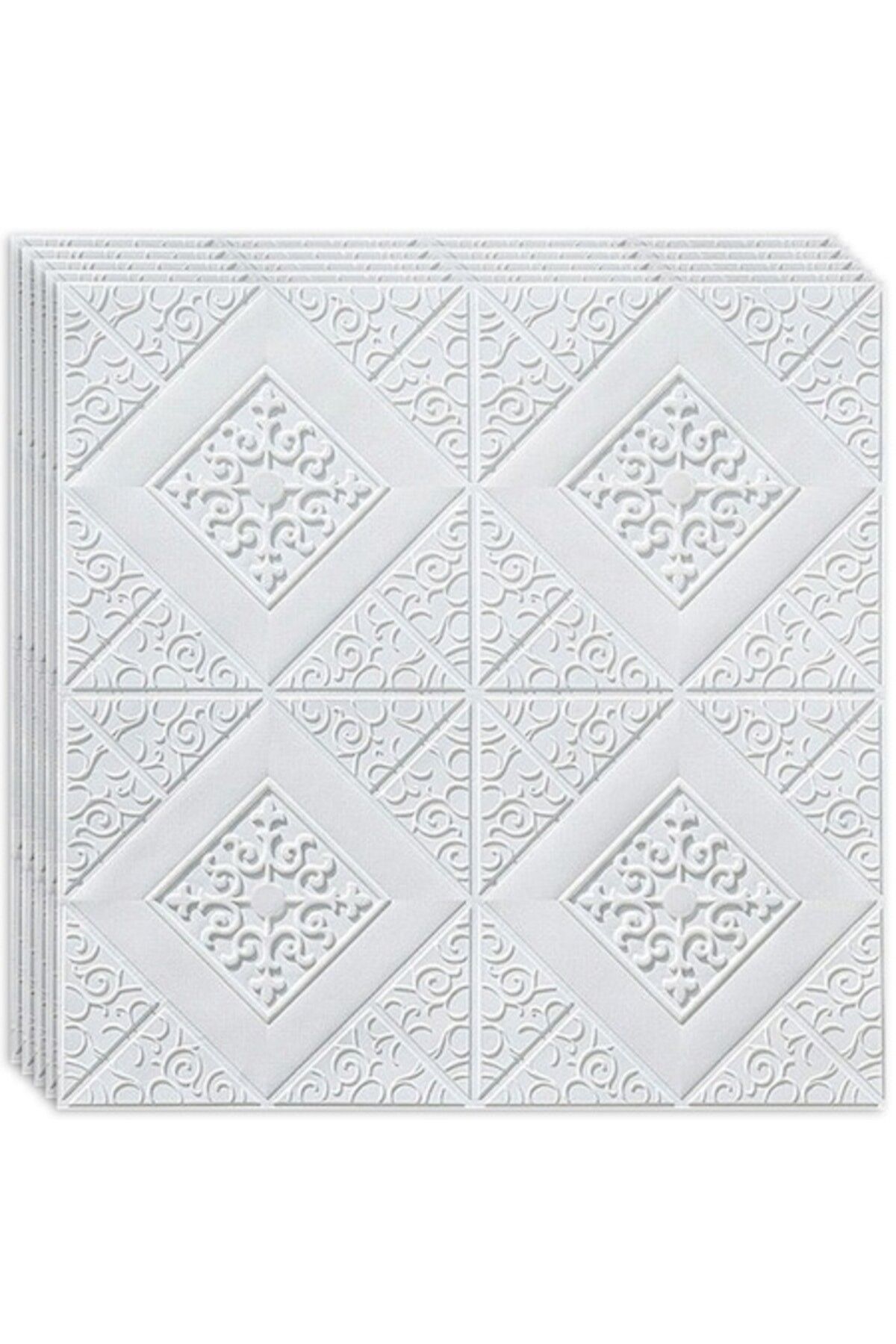 HOZRO-Set 20 x Tapetă autoadezivă 3D HOZRO, model abstract, design cu diamant alb 1