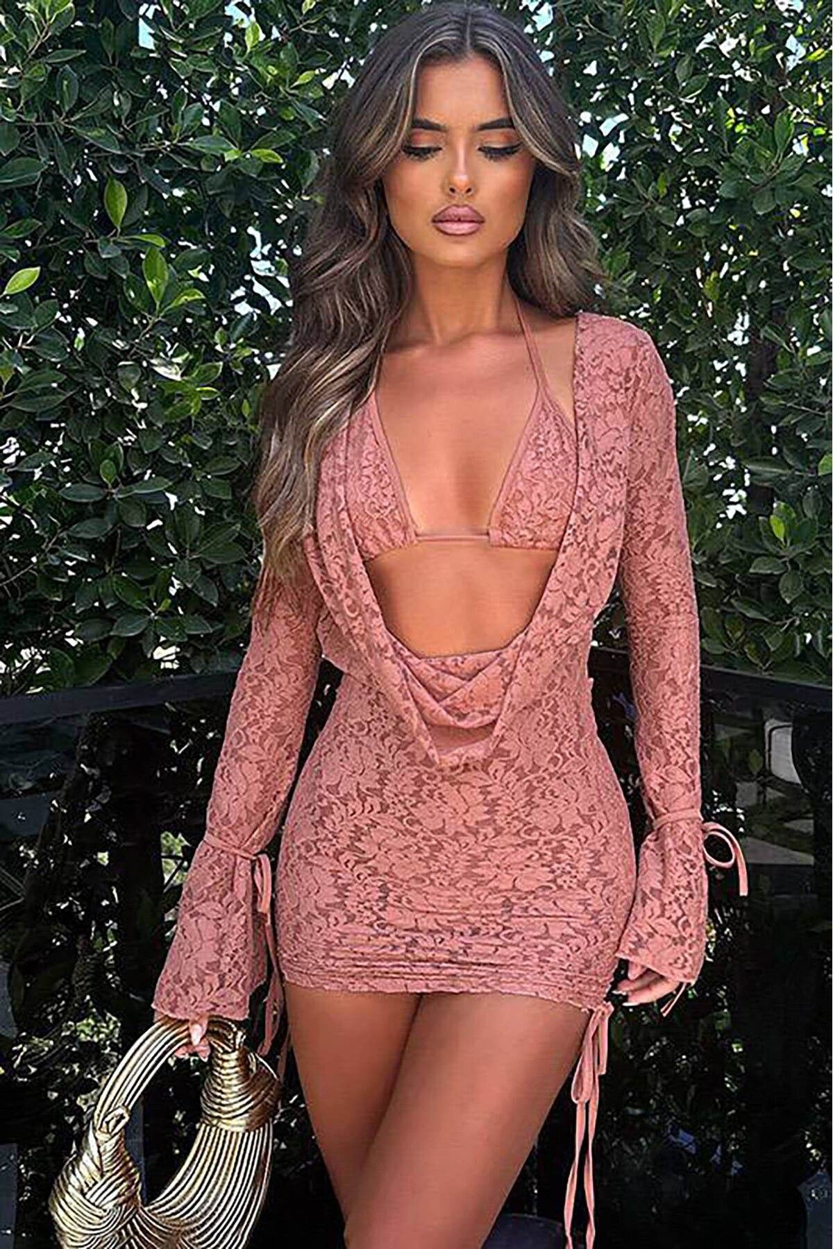 Bikini Mayokini Dünyası Emily İkili Dantel Elbise