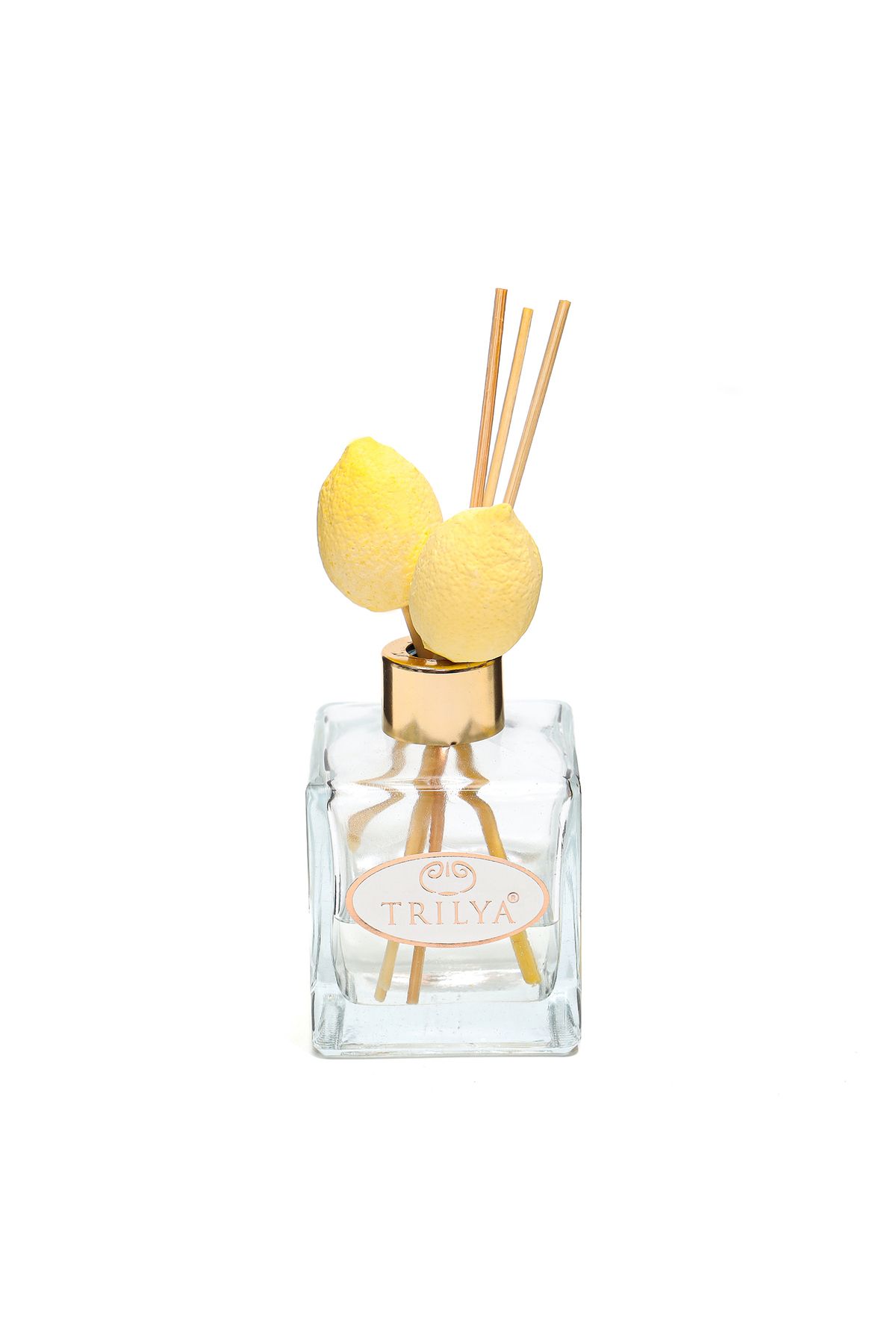 Trilya 200 ml Limon Seramik Taşlı Bambu Çubuklu Limonya Oda Kokusu