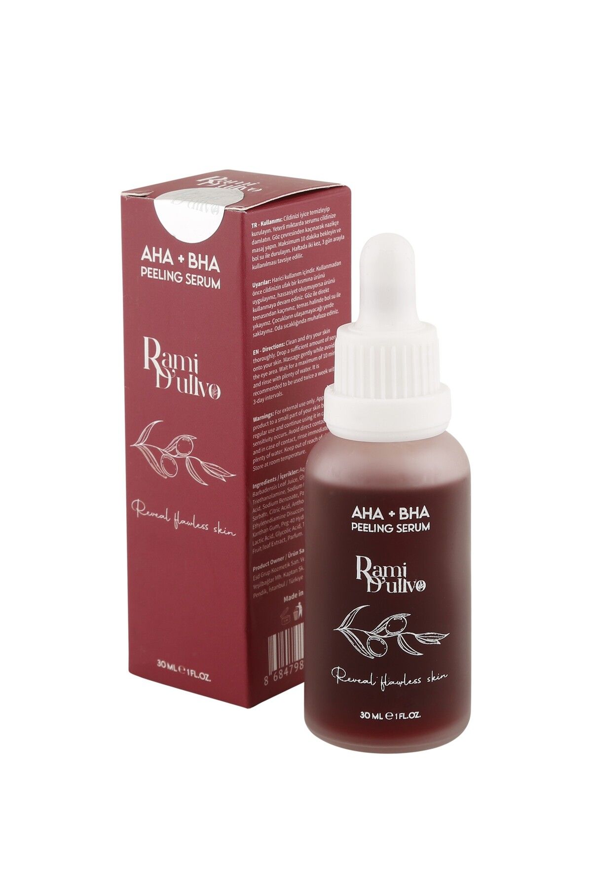 Rami Dulivo Aha Bha Cilt Tonu Eşitleyici, Canlandırıcı, Yenileyici Kırmızı Peeling Serum 30 ml