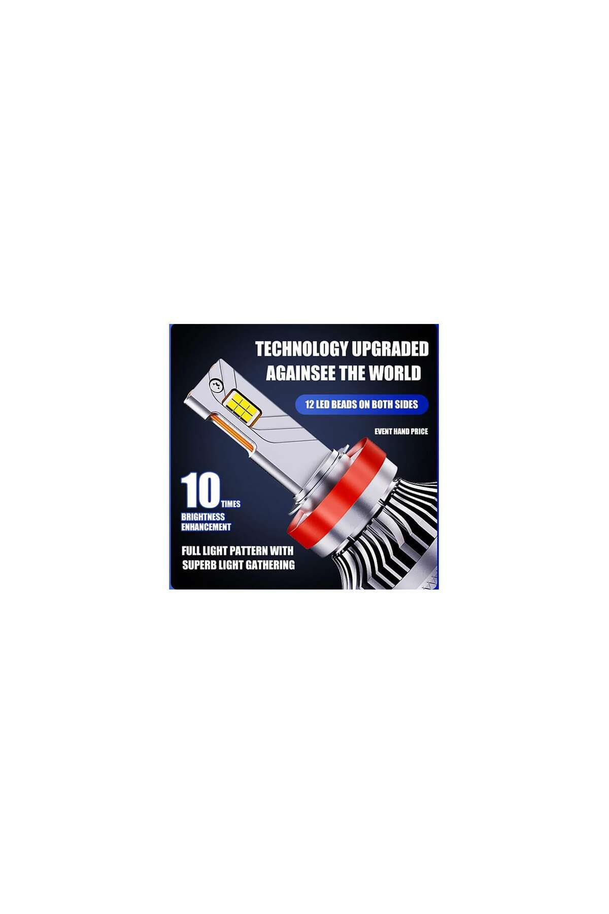 AUTOREY-Becuri auto LED SUPER CSP H4, iluminare 360° cu cipuri CSP, 6000K, alb rece, 136W, 30000LM, Canbus 8
