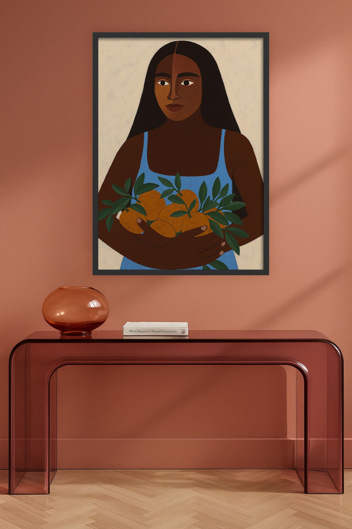 HOMEPACK Tekli Ahşap Çerçeveli Tablo Tek Parça Poster Tablo TK/KARINA07