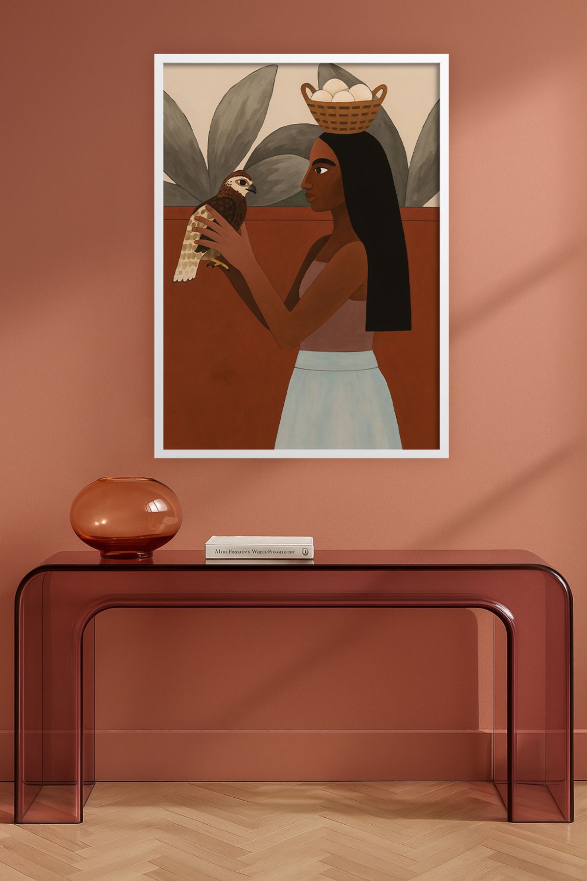 HOMEPACK Tekli Ahşap Çerçeveli Tablo Tek Parça Poster Tablo TK/KARINA03