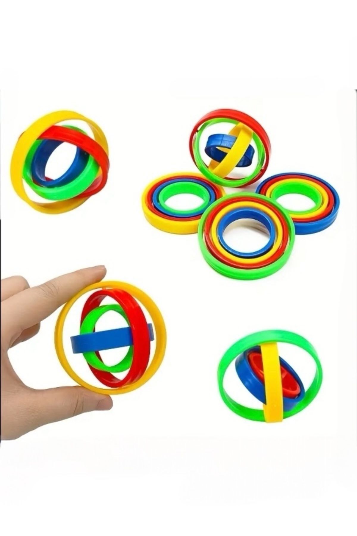BeraToys Akıllı Dönen Oyuncak Parmak Jiroskopu Renkli Fidget 1 Adet