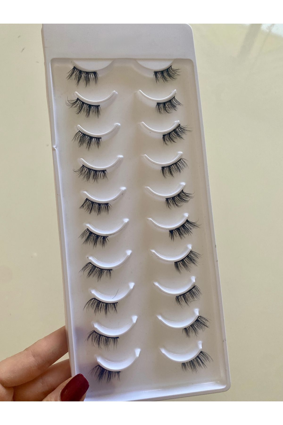 hulyabeauty 10 çift yarım kirpik gerçek saç doğal model