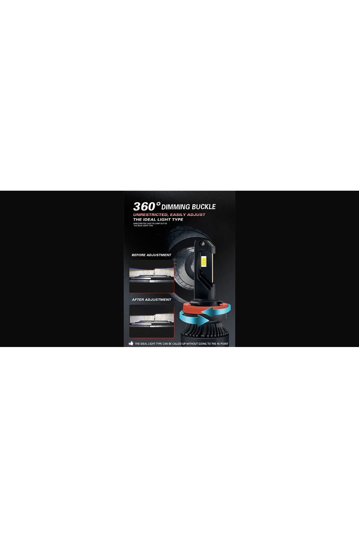 AUTOREY-Set de 2 becuri LED auto H4 55w/bec 20000 lumeni 6500K AUTO 12-24 volți CSP Canbus 8